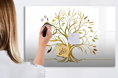 Magnetická kreslicí tabule motiv zlatý strom