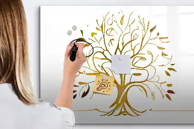 Magnetická kreslicí tabule motiv zlatý strom