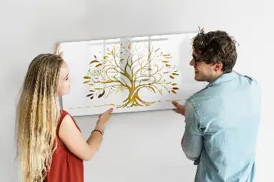 Magnetická kreslicí tabule motiv zlatý strom