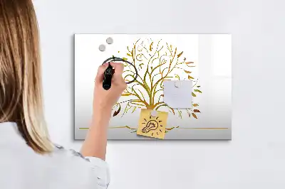 Magnetická kreslicí tabule motiv zlatý strom