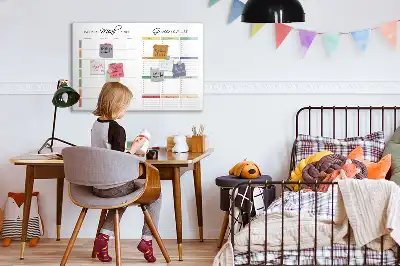 Magnetická tabule na týdenní menu popisovatelná