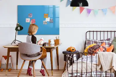 Popisovatelná magnetická tabule světle modrá