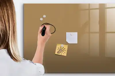 Popisovatelná magnetická tabule v tmavě béžové barvě