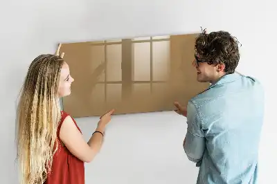 Popisovatelná magnetická tabule v tmavě béžové barvě