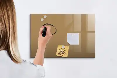 Popisovatelná magnetická tabule v tmavě béžové barvě