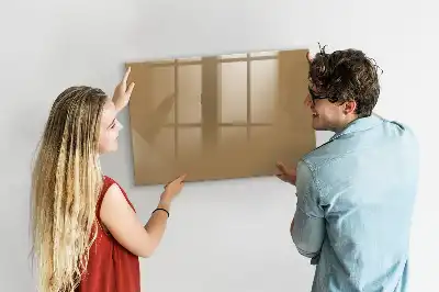 Popisovatelná magnetická tabule v tmavě béžové barvě