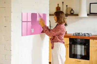 Magnetická kreslící tabule v růžové barvě