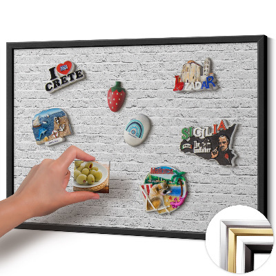 Tabule na magnety z dovolené Cihlová zeď světlá zeď