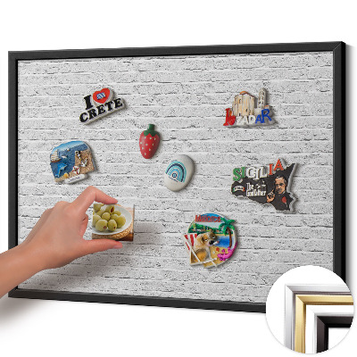 Tabule na magnety z dovolené Cihlová zeď světlá zeď