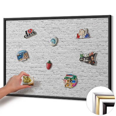 Tabule na magnety z dovolené Cihlová zeď světlá zeď