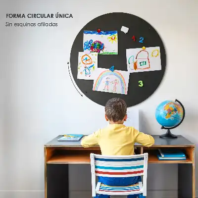 Magnetická tabule kulatá v černé barvě