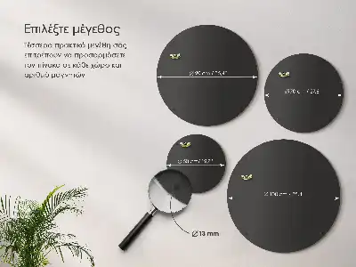 Magnetická tabule kulatá v černé barvě