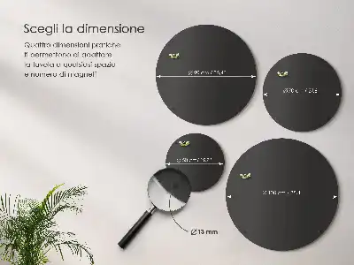 Magnetická tabule kulatá v černé barvě