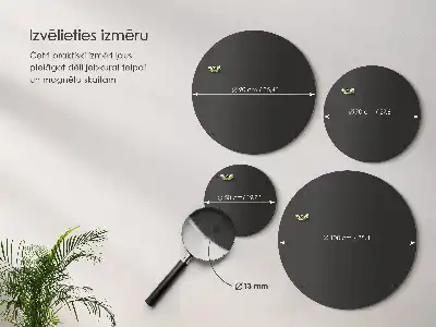 Magnetická tabule kulatá v černé barvě