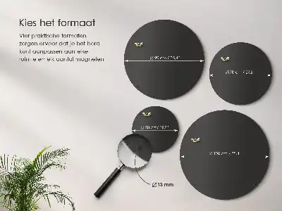 Magnetická tabule kulatá v černé barvě
