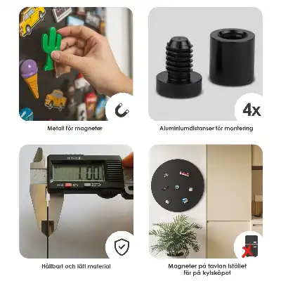 Magnetická tabule kulatá v černé barvě