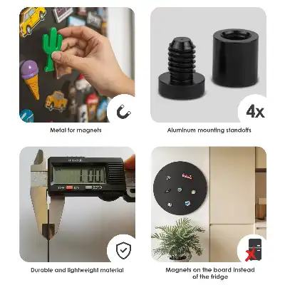Magnetická tabule kulatá v černé barvě
