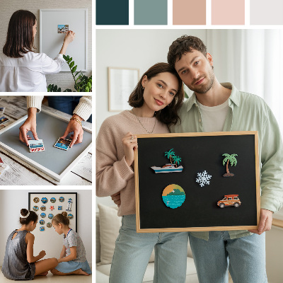 Nástěnka na magnety Tmavě modrá barva