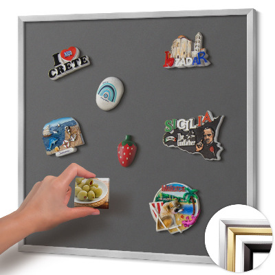 Tabule na magnety v rámu Tmavě šedá barva