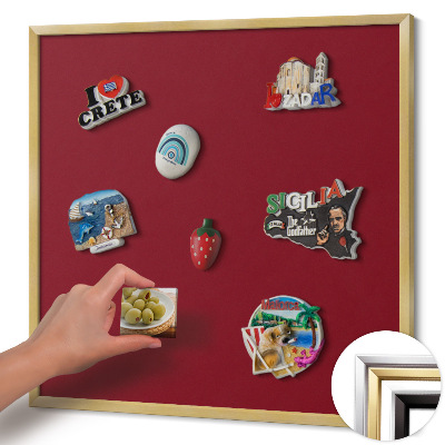 Tabule na magnety na zeď Barva vínová