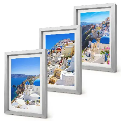 Vícedílný obraz v rámu pohled na krajinářskou architekturu města Oia na řeckém ostrově Santorini