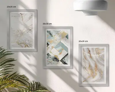 Sada obrazů na zeď elegantní abstraktní mramorové vzory
