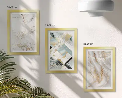 Sada obrazů na zeď elegantní abstraktní mramorové vzory