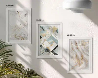 Sada obrazů na zeď elegantní abstraktní mramorové vzory