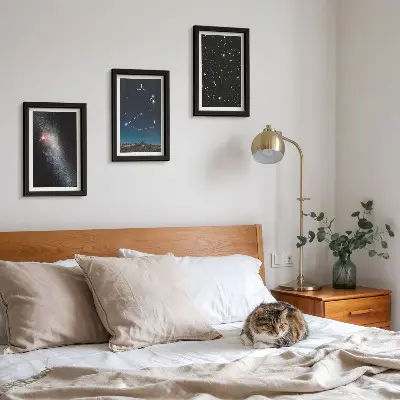 Vícedílný obraz v rámu souhvězdí Kozoroha, galaxie a hvězdy