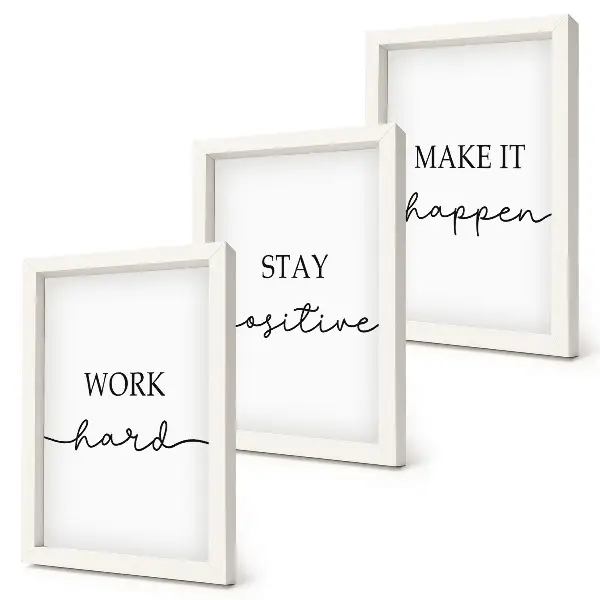 Sada nástěnných obrazů minimalistické motivační citáty pro inspiraci