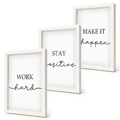 Sada nástěnných obrazů minimalistické motivační citáty pro inspiraci