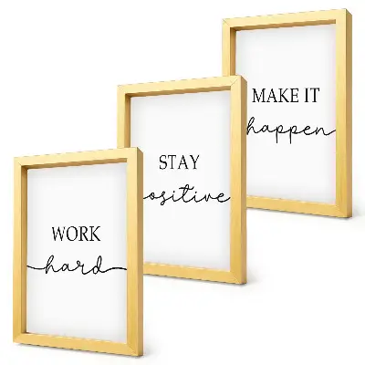 Sada nástěnných obrazů minimalistické motivační citáty pro inspiraci