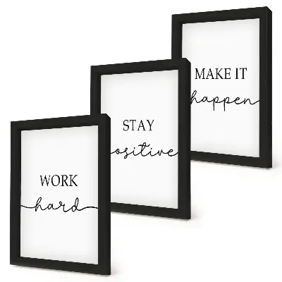 Sada nástěnných obrazů minimalistické motivační citáty pro inspiraci