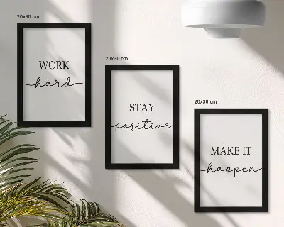 Sada nástěnných obrazů minimalistické motivační citáty pro inspiraci