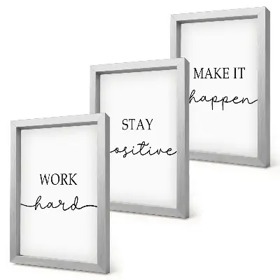 Sada nástěnných obrazů minimalistické motivační citáty pro inspiraci