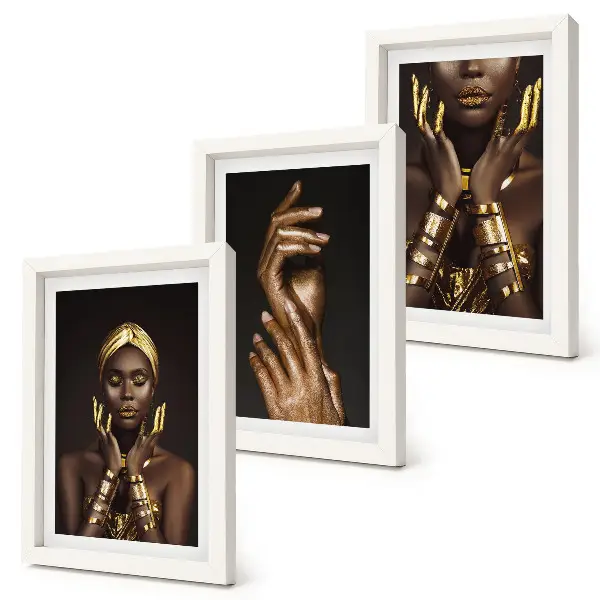 Sada obrazů na zeď elegantní portréty africké ženy