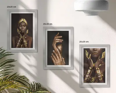 Sada obrazů na zeď elegantní portréty africké ženy