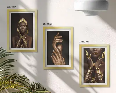 Sada obrazů na zeď elegantní portréty africké ženy
