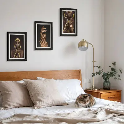 Sada obrazů na zeď elegantní portréty africké ženy