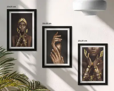 Sada obrazů na zeď elegantní portréty africké ženy
