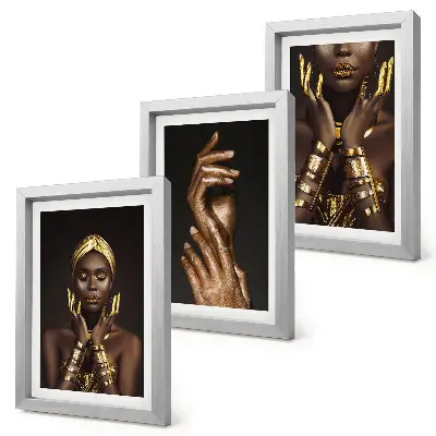 Sada obrazů na zeď elegantní portréty africké ženy