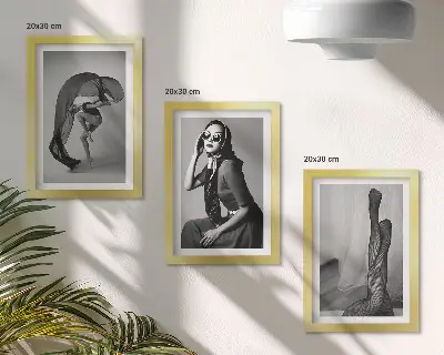 Sada obrazů na zeď stylové černobílé portréty žen v elegantních pózách