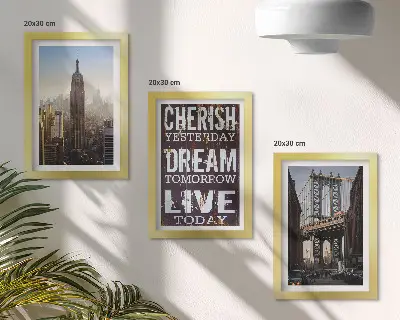 Sada obrazů na zeď krajiny New Yorku s inspirativním citátem