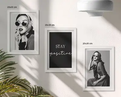 Sada obrazů na zeď stylové portréty žen ve slunečních brýlích