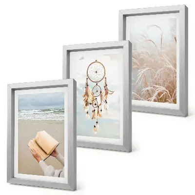 Vícedílný obraz v rámu klidná krajina s jemnými letními výhledy v boho stylu