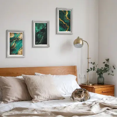Sada tří obrazů elegantní abstraktní kamenné vzory