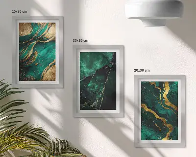 Sada tří obrazů elegantní abstraktní kamenné vzory