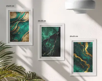 Sada tří obrazů elegantní abstraktní kamenné vzory