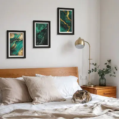 Sada tří obrazů elegantní abstraktní kamenné vzory