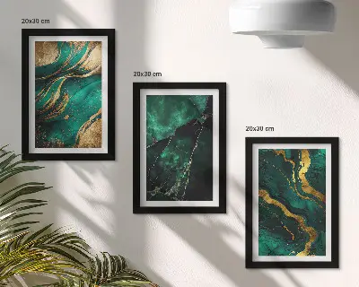 Sada tří obrazů elegantní abstraktní kamenné vzory